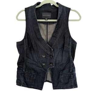 Banana Republic Charcoal Double-Breasted Vest